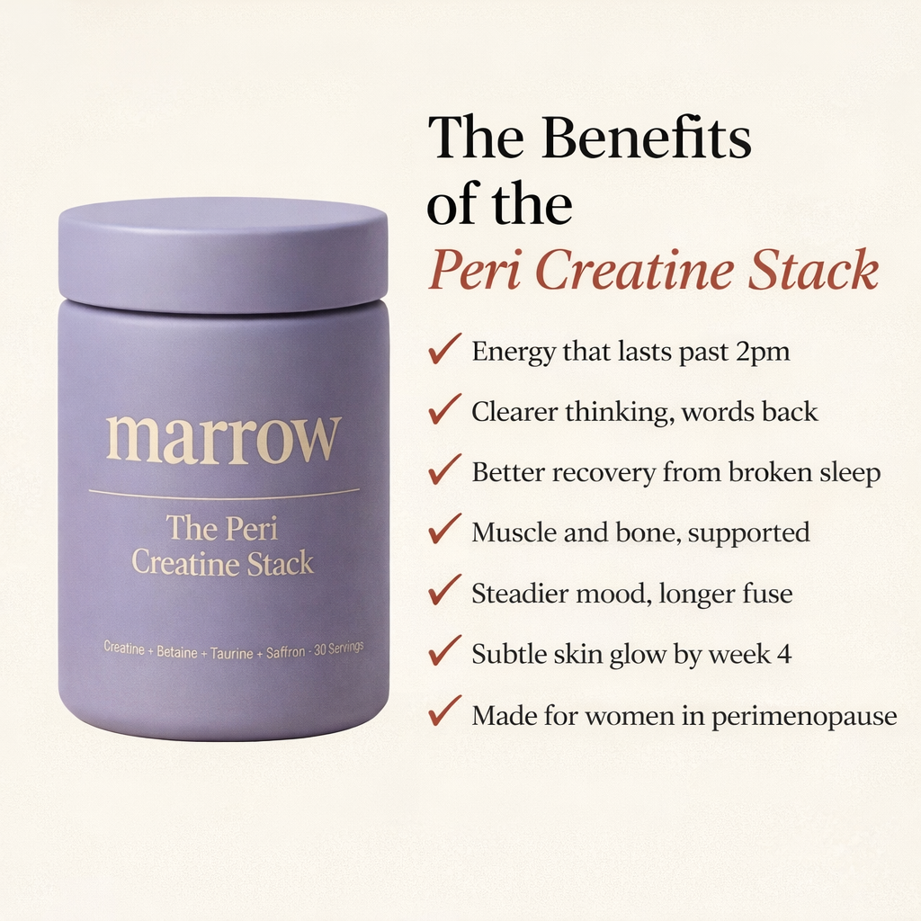 MARROW benefits card — The Benefits of the Peri Creatine Stack